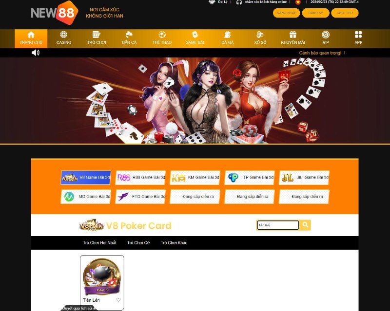 Sân chơi bài Tiến Lên online NEW88